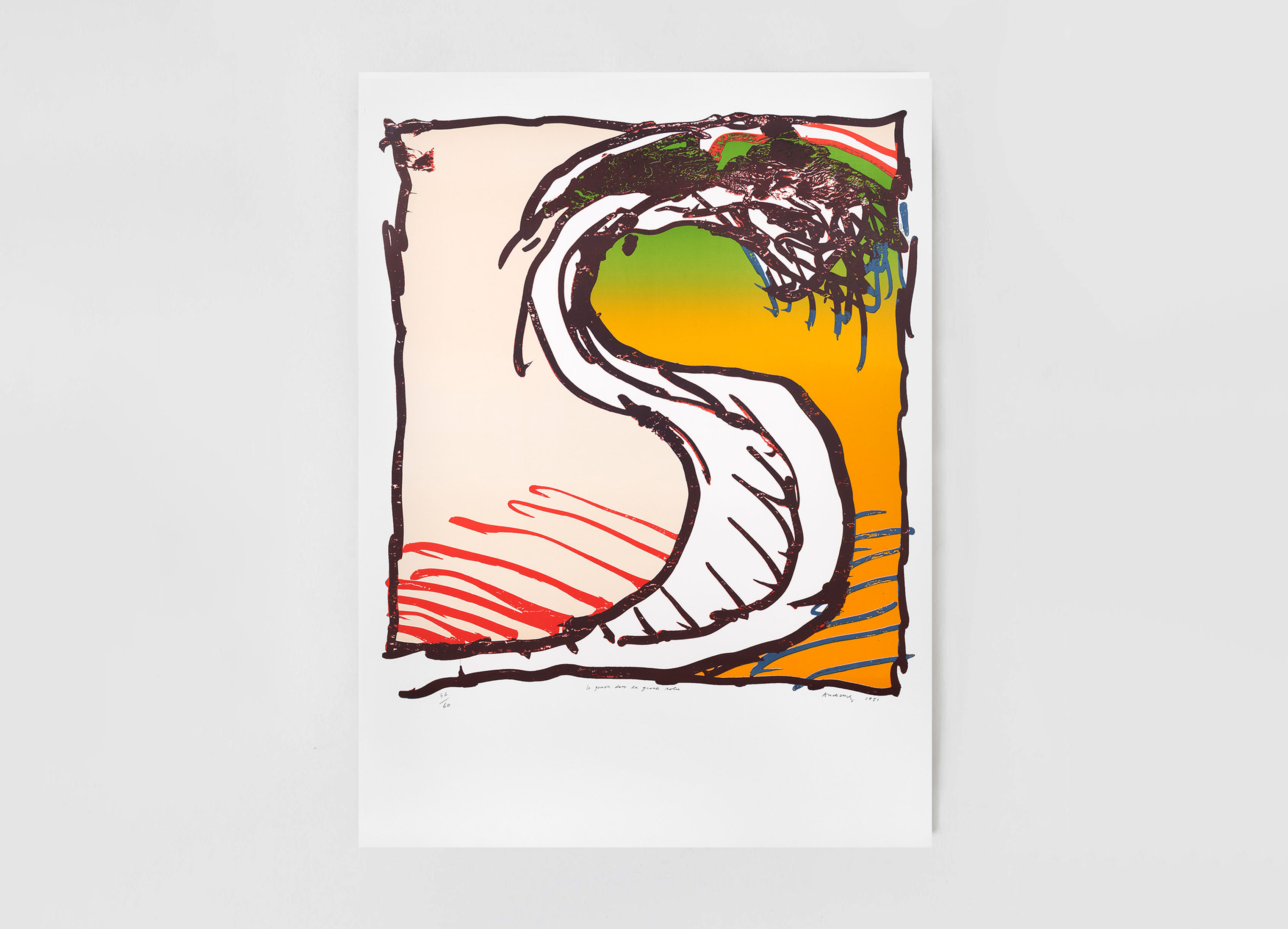 estampe Le Genou dans la robe Pierre Alechinsky