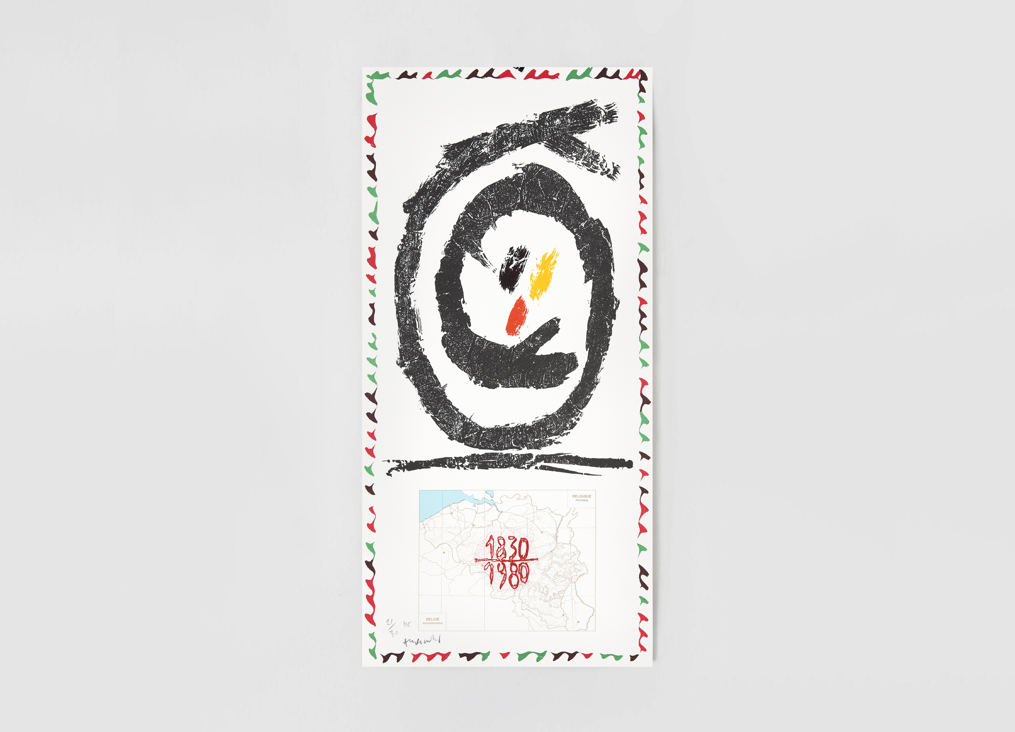 estampe Belgique physique Pierre Alechinsky