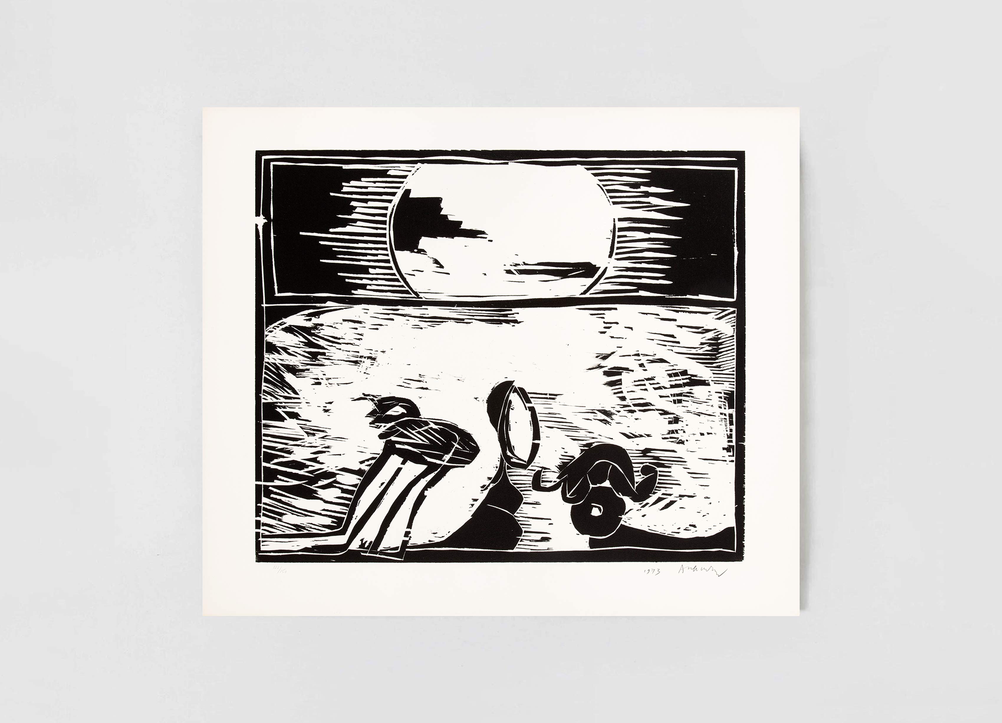 estampe Au fil du bois VI Pierre Alechinsky