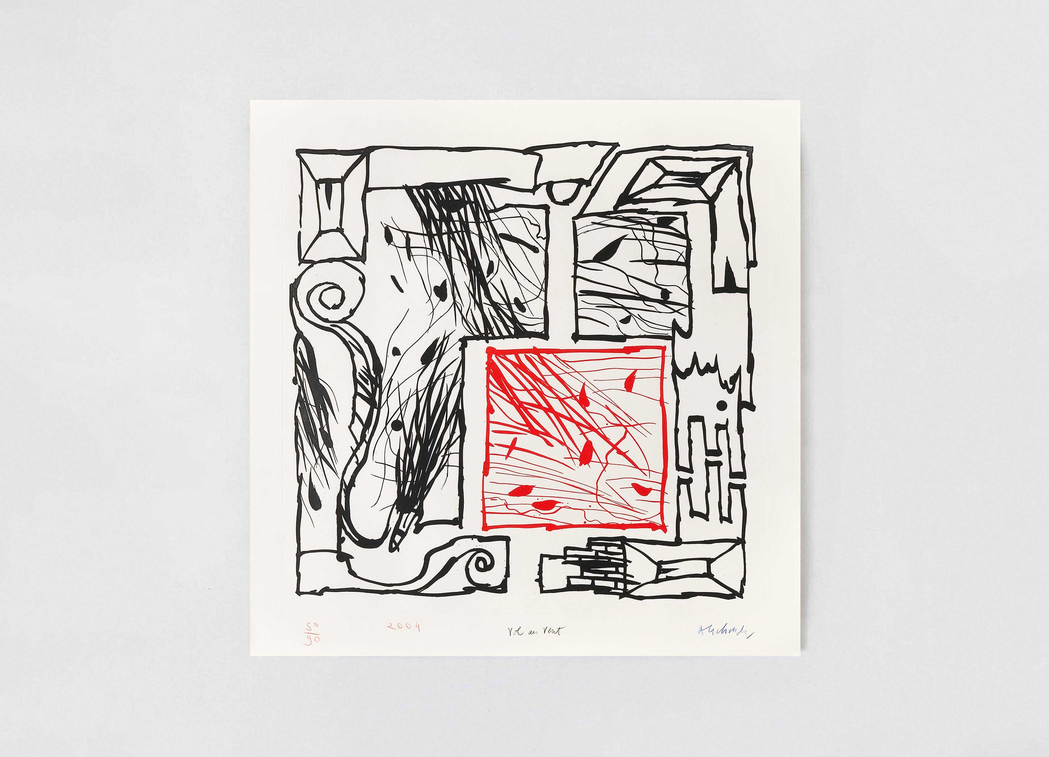 estampe Vol au vent Pierre Alechinsky