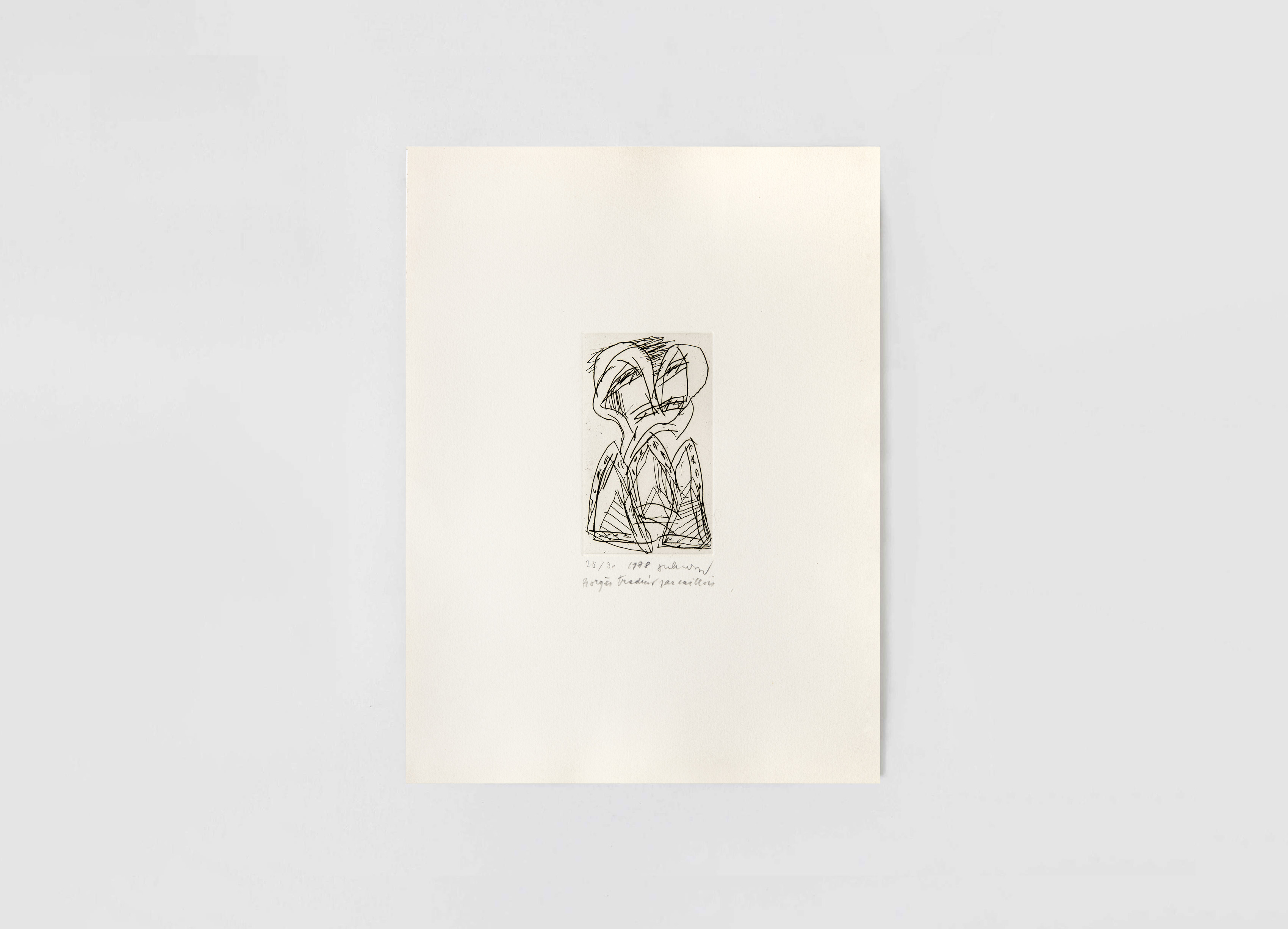 estampe Borges traduit par Caillois Pierre Alechinsky