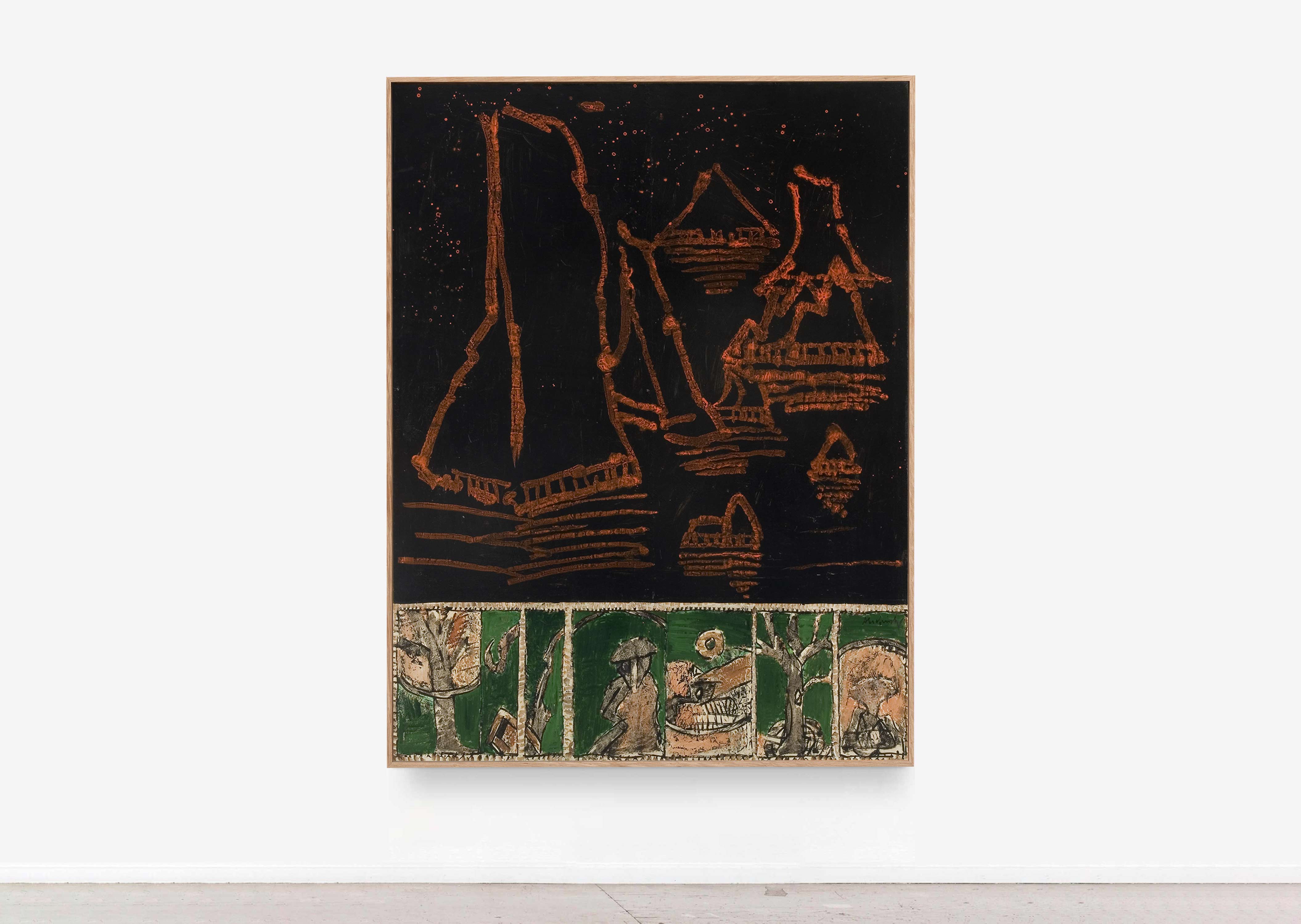 oeuvre Les Aiguilles IX Pierre Alechinsky