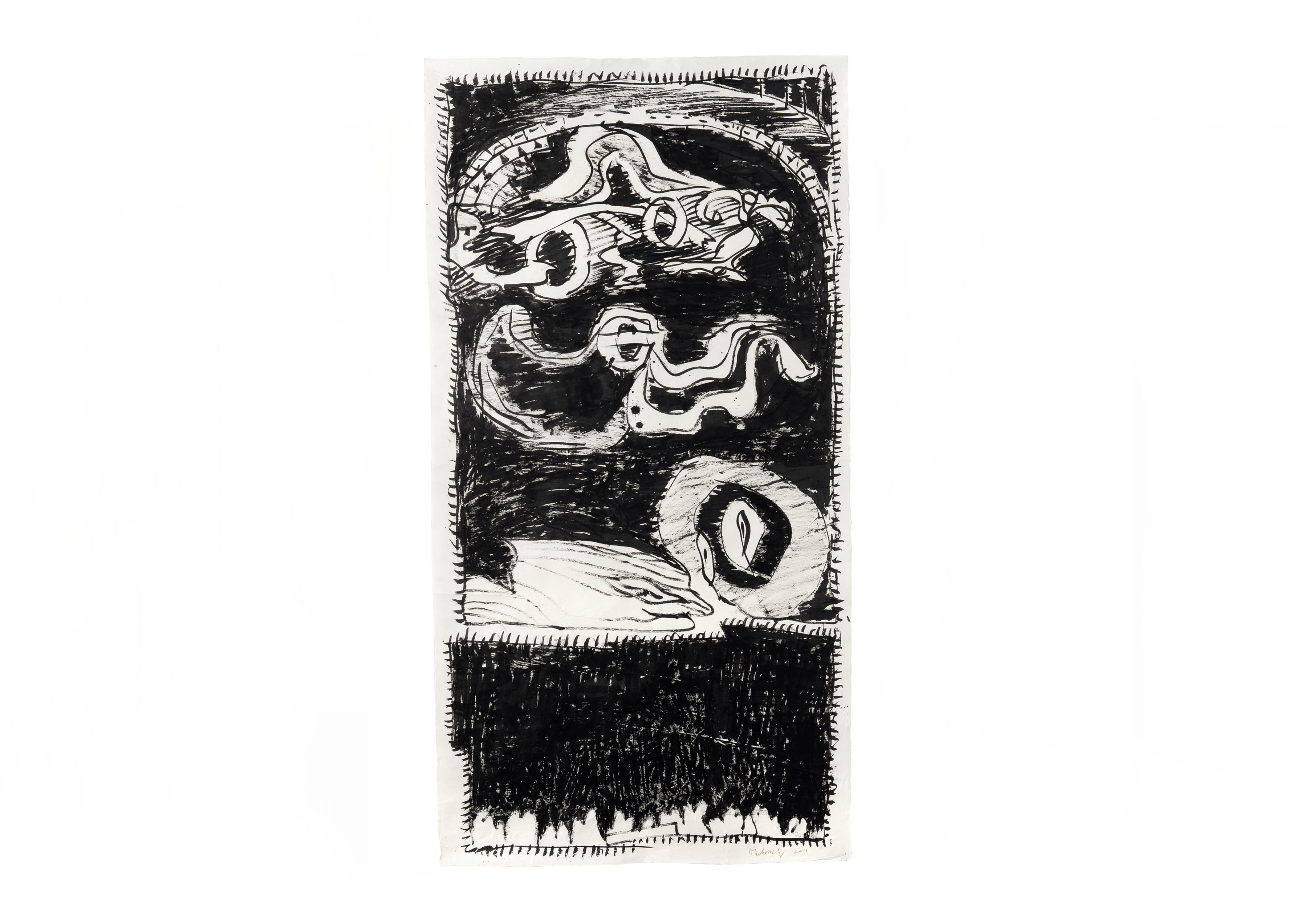 oeuvre En attente Pierre Alechinsky